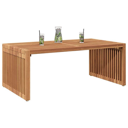 Garden Side Table Brown 90 x 50 x 36 cm Solid Teak Wood