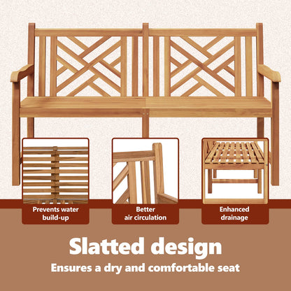 Garden Bench 150 x 60 x 90 cm Solid Teak Wood