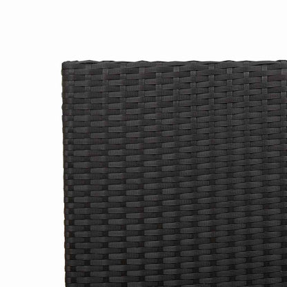 Garden Stacking Chairs 2 pcs Black and Brown 54 x 56 x 90 cm