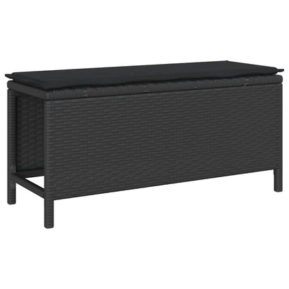 Garden Dining Set Black Poly rattan