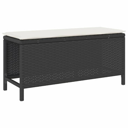 Garden Dining Set Black Poly rattan