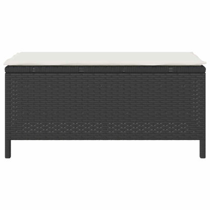 Garden Dining Set Black Poly rattan