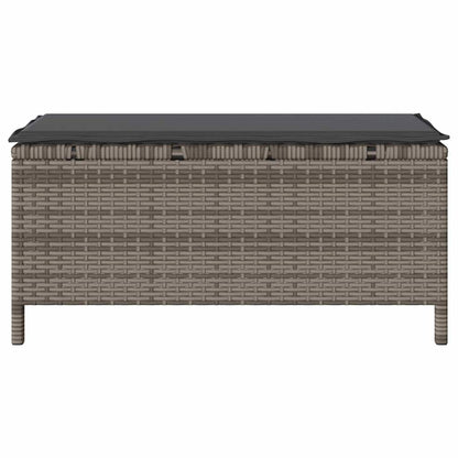 Garden Dining Set Grey Poly rattan