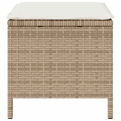 Garden Dining Set Beige Poly rattan