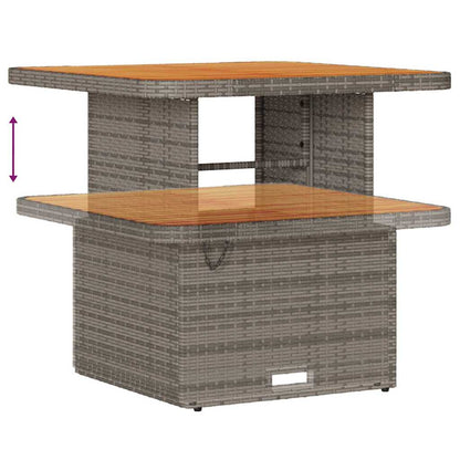 Garden Dining Set Grey Poly rattan