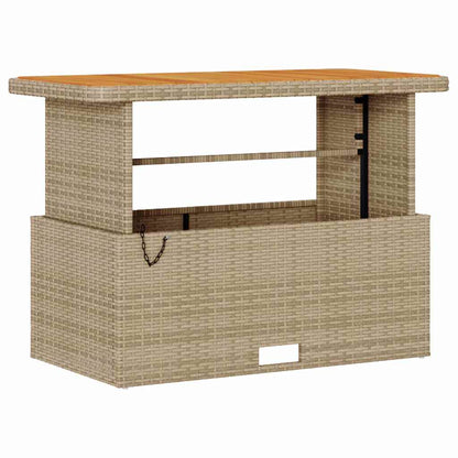 Garden Dining Set Beige Poly rattan