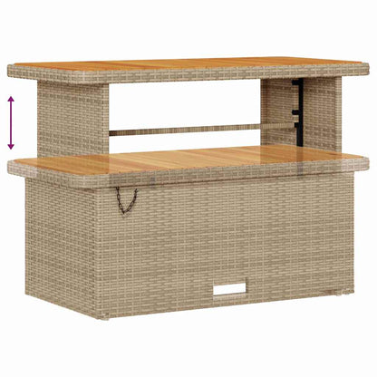 Garden Dining Set Beige Poly rattan