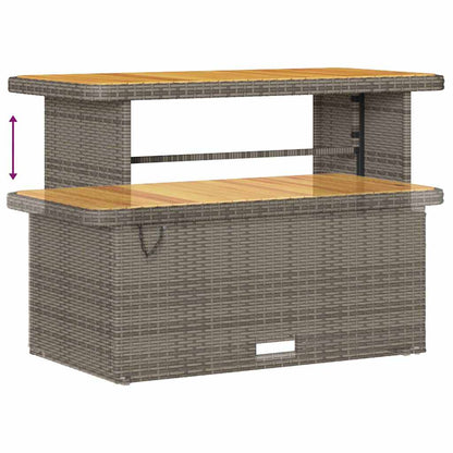 Garden Dining Set Grey Poly rattan