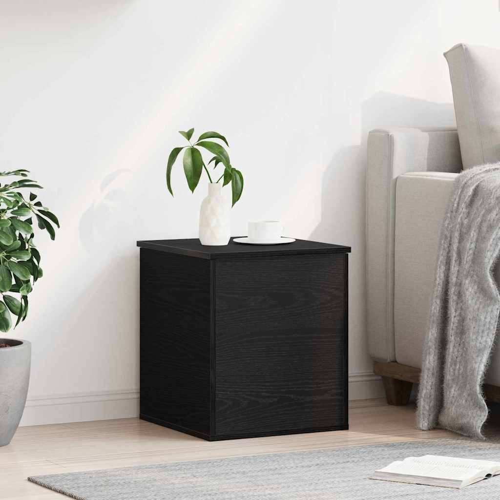 Storage Box Black Oak 40 x 42 x 46 cm Engineered Wood