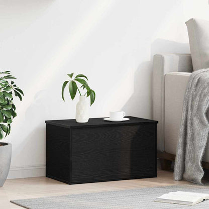 Storage Box Black Oak 60 x 35 x 35 cm Engineered Wood