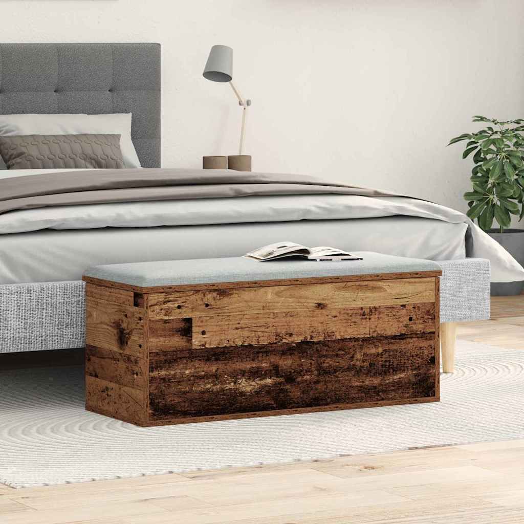 Storage Box Old Wood 90 x 35 x 35 cm Engineered Wood