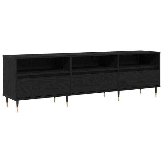 TV Cabinet 150 x 30 x 45 cm Black Oak Engineered Wood