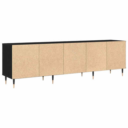 TV Cabinet Black Oak 150 x 30 x 45 cm Engineered Wood