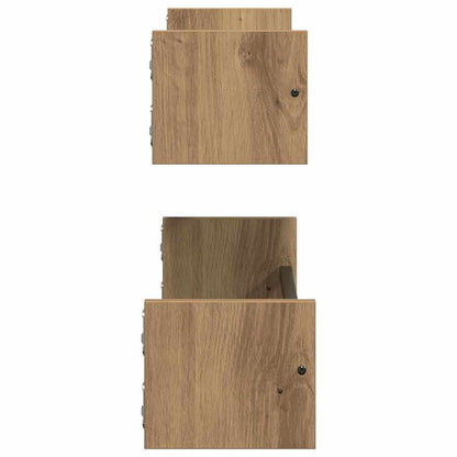 Wall Shelf Wall-Mounted 2 pcs Artisan Oak 60 x 16 x 14 cm