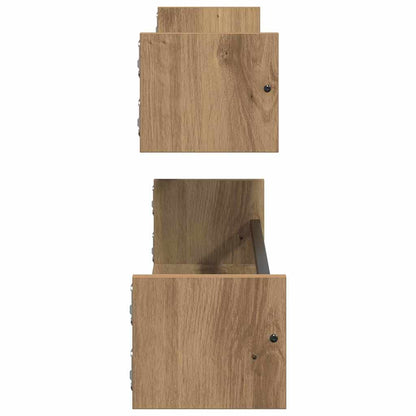 Wall Shelf Wall-Mounted 2 pcs Artisan Oak 80 x 16 x 14 cm
