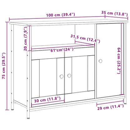 Sideboard Old Wood 100 x 35 x 75 cm