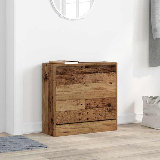 Shoe Cabinet 60 x 21 x 57 cm Engineered Wood Old Wood