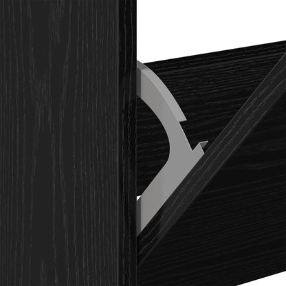 Shoe Cabinet Black Oak 60 x 21 x 57 cm Engineered Wood