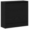 Shoe Cabinet Black Oak 60x21x57 cm Engineered Wood