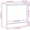 Shoe Cabinet Black Oak 60x21x57 cm Engineered Wood