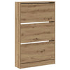 Shoe Cabinet Artisan Oak 80x21x125,5 cm Engineered Wood