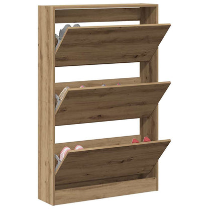 Shoe Cabinet Artisan oak 80 x 21 x 125.5 cm Engineered wood