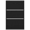 Shoe Cabinet Black Oak 80x21x125,5 cm Engineered Wood