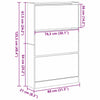 Shoe Cabinet Black Oak 80x21x125,5 cm Engineered Wood