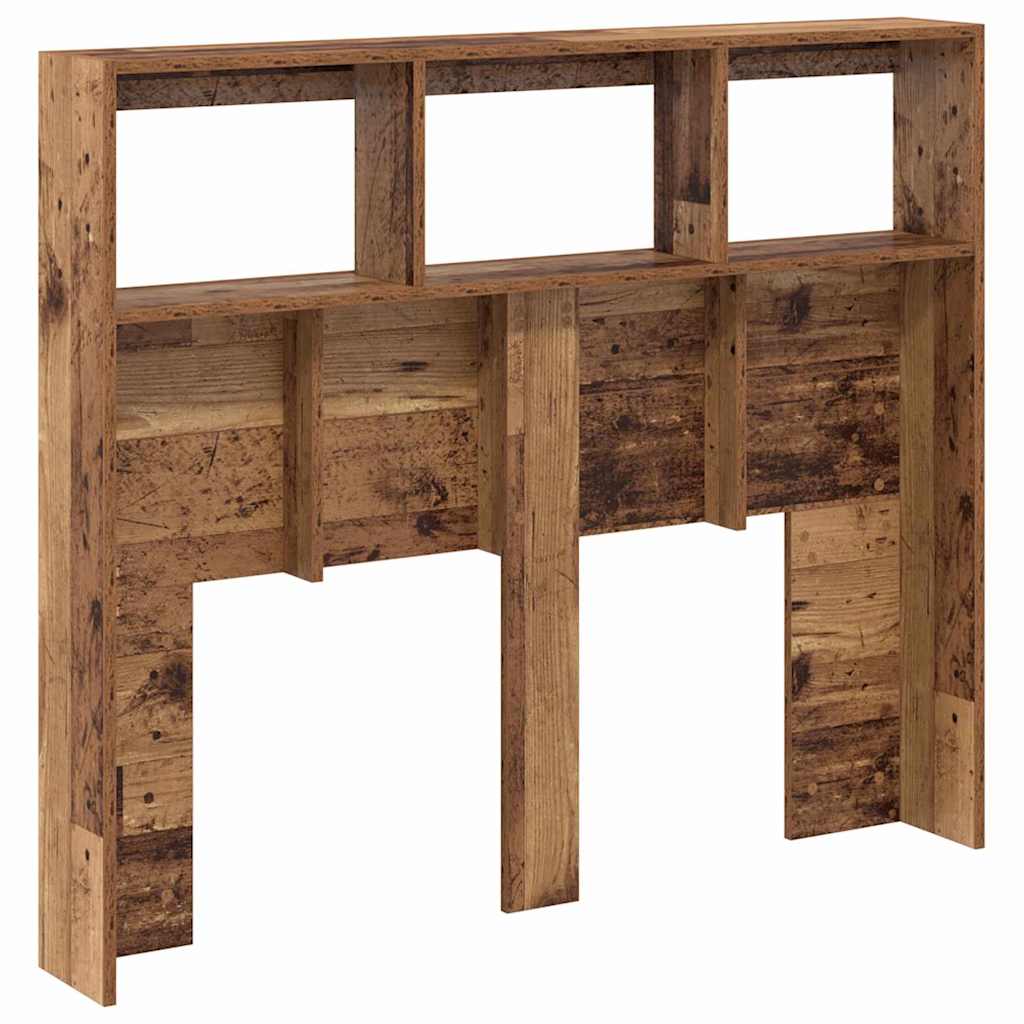 Headboard with Shelf Old Wood 120 x 17 x 102 cm Engineered Wood