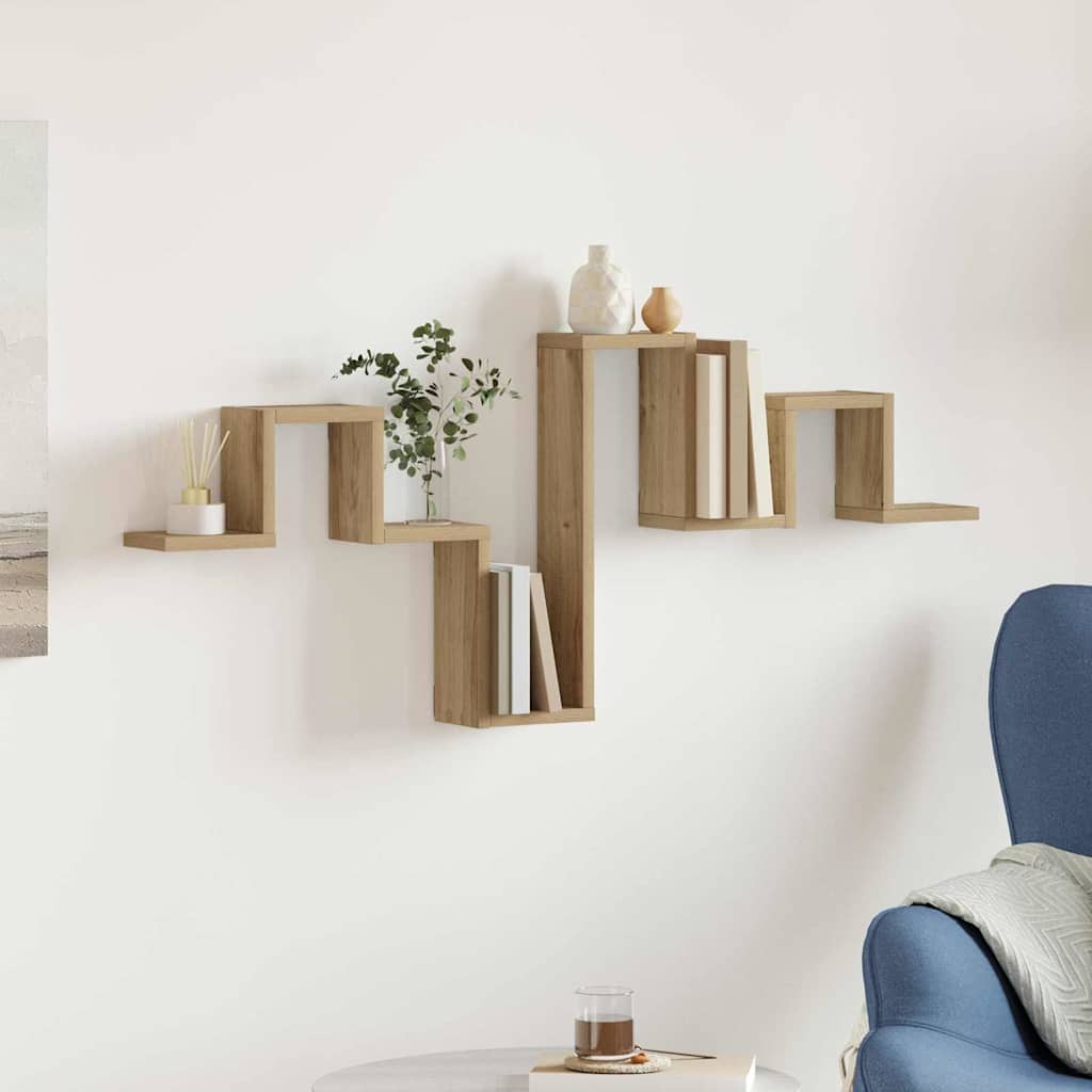 Wall Shelf Wall-Mounted Artisan Oak 104.5 x 43 x 10 cm