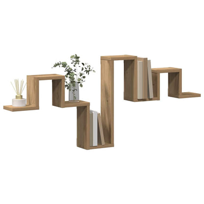 Wall Shelf Wall-Mounted Artisan Oak 104.5 x 43 x 10 cm