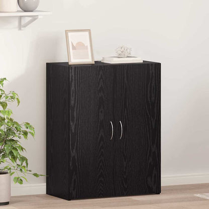 Office Cabinet Black Oak 70 x 32 x 77.5 cm Engineered Wood