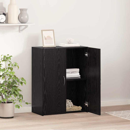 Office Cabinet Black Oak 70 x 32 x 77.5 cm Engineered Wood