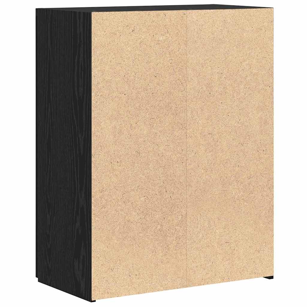 Office Cabinet Black Oak 70 x 32 x 77.5 cm Engineered Wood