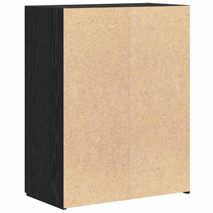 Office Cabinet Black Oak 70 x 32 x 77.5 cm Engineered Wood