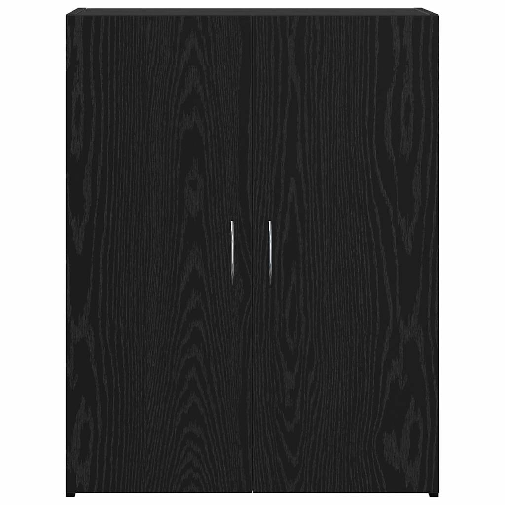 Office Cabinet Black Oak 70 x 32 x 77.5 cm Engineered Wood