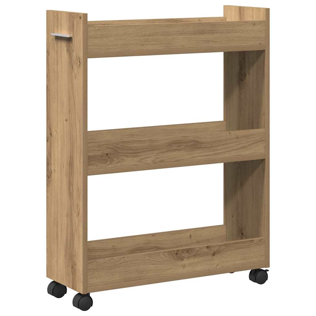 Cabinet with Wheel Artisan Oak 60 x 22 x 79 cm