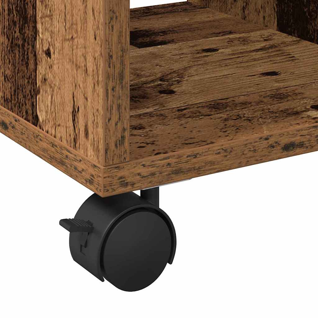 Side Table with Shelf Old wood 50 x 30 x 55 cm Engineered Wood