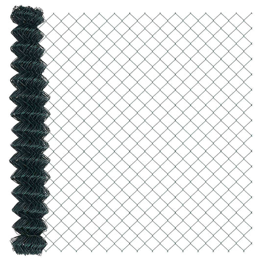 Chain Link Fence 10 x 1.6 m Steel Green