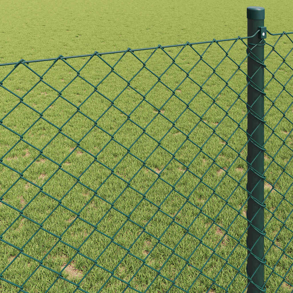 Chain Link Fence 25 x 1.6 m Steel Green