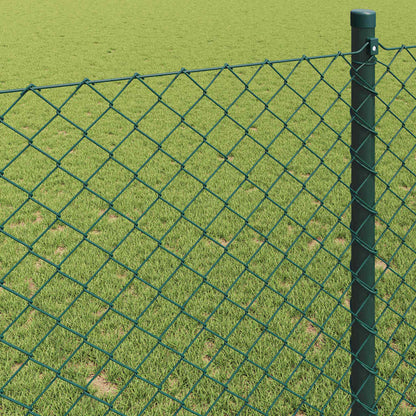 Chain Link Fence 25 x 1.6 m Steel Green