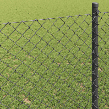 Chain Link Fence 10 x 1.2 m Steel Grey