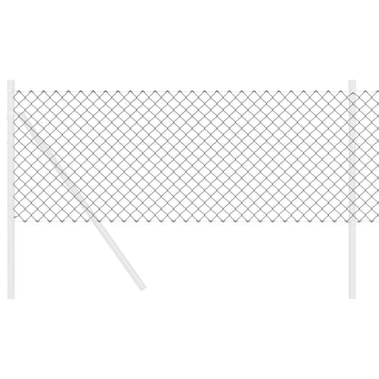 Chain Link Fence 10 x 0.4 m Steel Grey