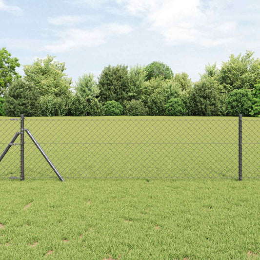 Chain Link Fence 10 x 0.8 m Steel Grey