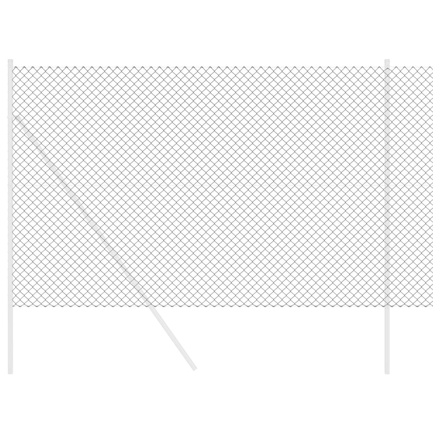 Chain Link Fence 10 x 1.5 m Steel Grey