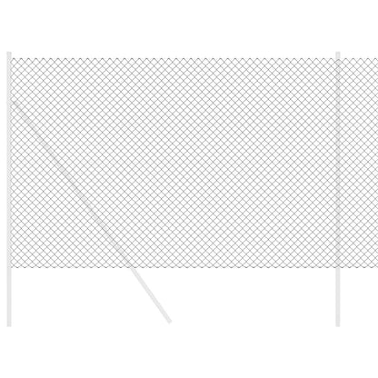 Chain Link Fence 25 x 1.6 m Steel Grey