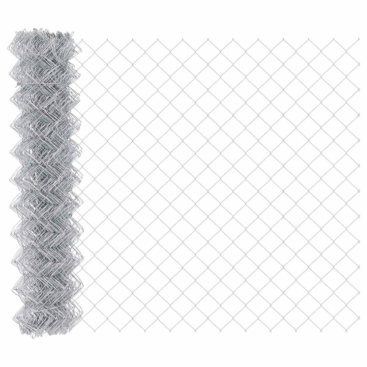 Chain Link Fence 10 x 1 m Galvanised steel Silver