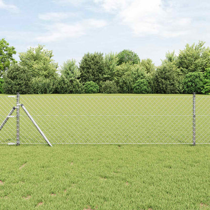 Chain Link Fence 10 x 0.6 m Galvanised steel Silver