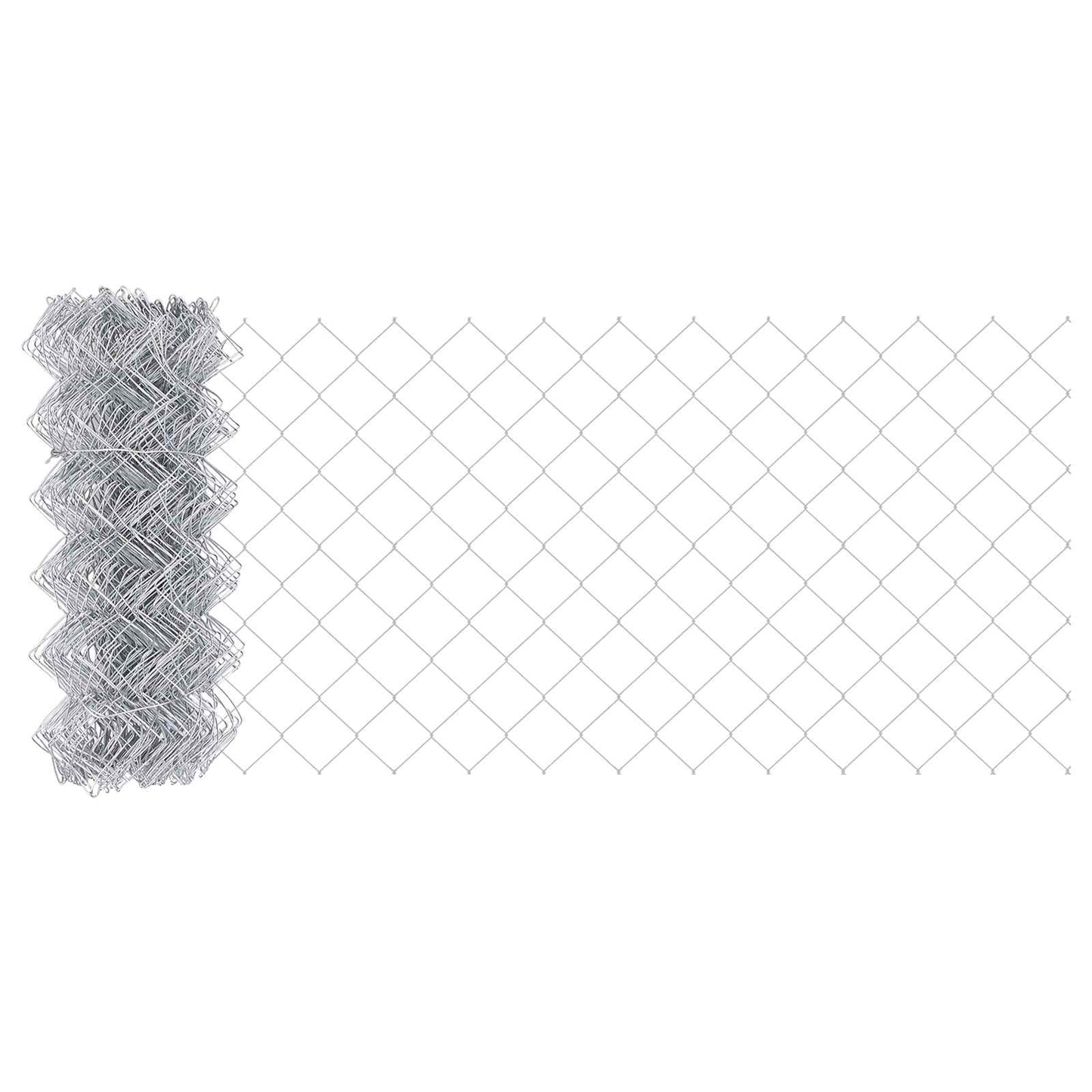 Chain Link Fence 10 x 0.8 m Galvanised steel Silver