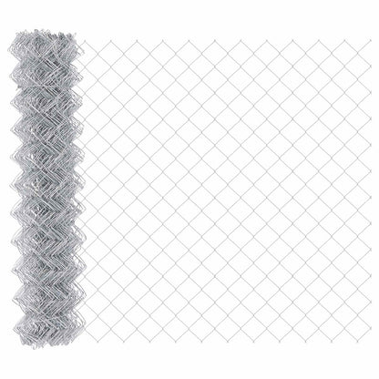 Chain Link Fence 10 x 1 m Galvanised steel Silver